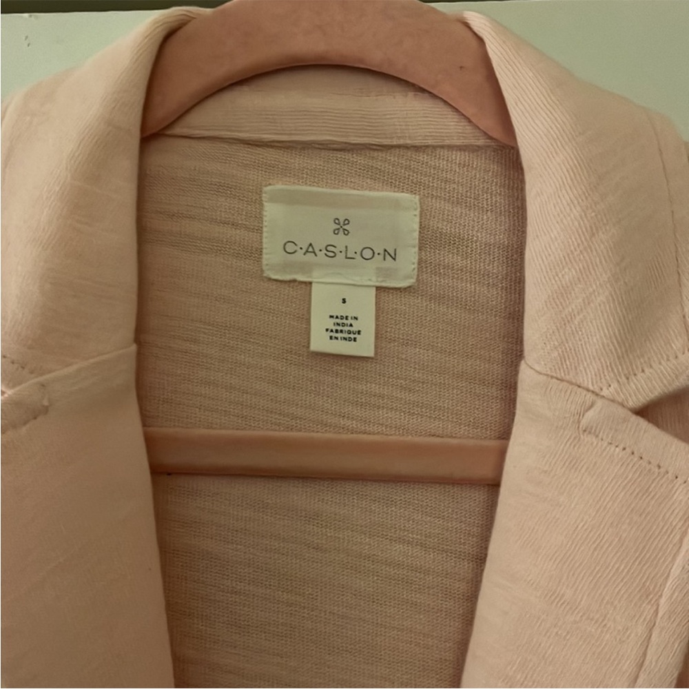 Women's New with tags Caslon pink blazer sweater jacket 100% cotton sz small - Picture 2 of 6